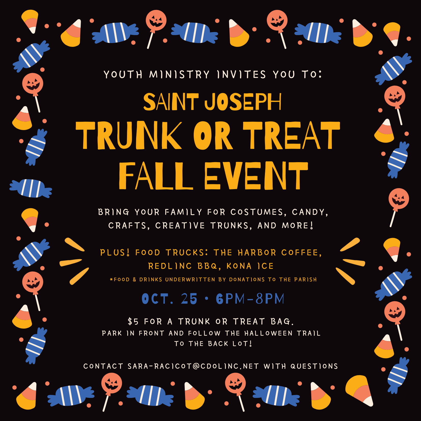 Saint Joseph Trunk or Treat 2024 main square note